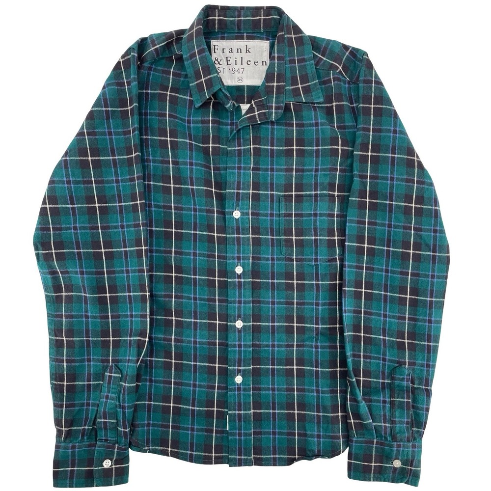 Frank & Eileen Men's Shirt Barry Green Plaid Flannel Extra Small